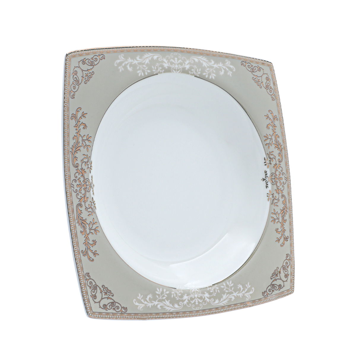 طقم سفرة بورسلان السيف غاليري، مربع، 86 قطعة - أبيض product image 4