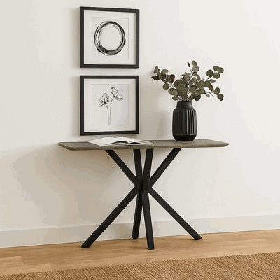 كونسول مفرد خشب، 120×77×40 سم - رمادي اسود product image 2