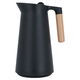 Timeless Linda Thermos, 1 liter, wooden handle, thermal glass inner shell, plastic outer shell - black product image 1