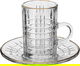 طقم تقديم بيالات شاي وقهوة زجاج السيف غاليري، 26 قطعة - شفاف product image 2