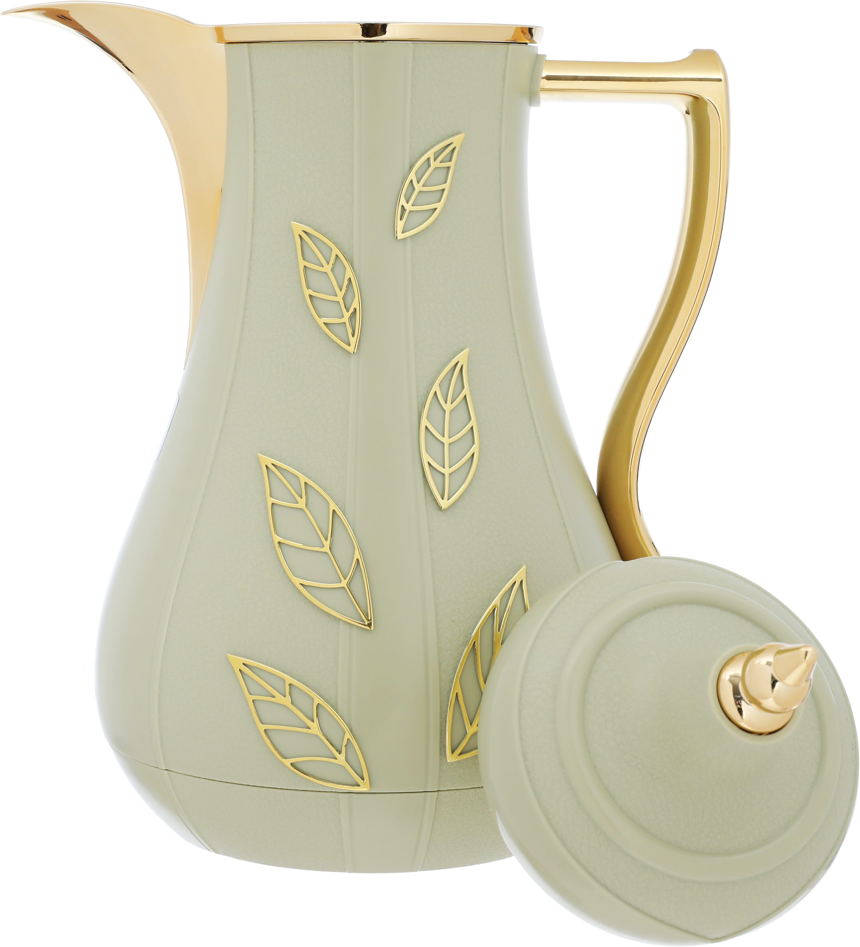Al Saif Gallery thermos set, two pieces, 1 liter, glass inner container, plastic outer shell - light green product image 8