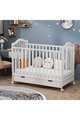 سرير اطفال خشب الصنوبر فان مومنت، 120×60 سم، مزود بدرج تخزين - ابيض product image 2