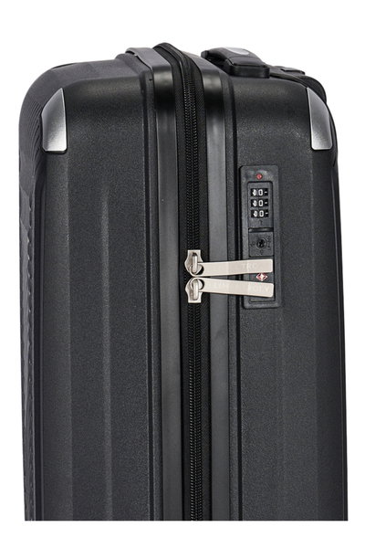 طقم شنط سفر بولي بروبيلين ليمرا، 3 مقاسات، 4 عجلات، بزاوية 360 درجة، LMA-PP510 - أسود product image 5