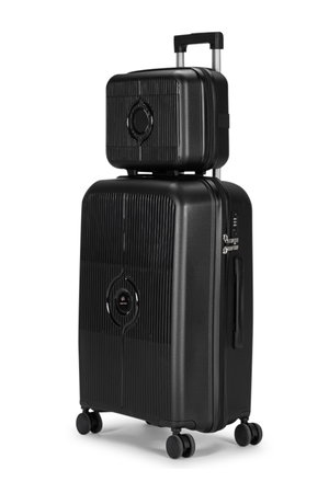 طقم شنط سفر بولي بروبيلين ليمرا، 4 مقاسات، 4 عجلات، بزاوية 360 درجة، LMA-PP531 - أسود product image 2