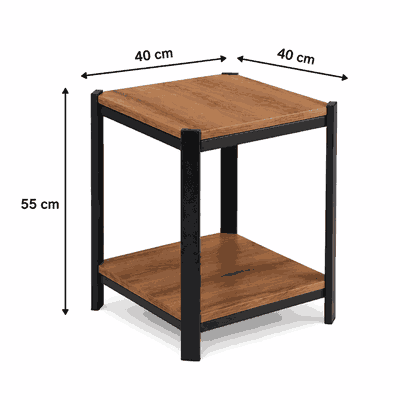 طقم طاولات خشب MDF و معدن، 7 قطع - اسود بني product image 4