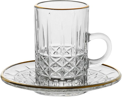 طقم تقديم بيالات شاي وفناجين قهوة زجاج السيف غاليري، 30 قطعة - شفاف product image 2