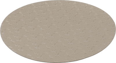Al Saif Gallery Leather Tablecloth, Round, 38x38 cm - Matte Gold product image 1