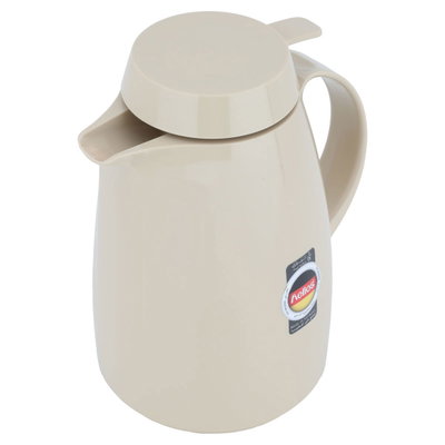 Helios Thermos, 1 liter, thermal glass inner case, pressure - Beige product image 3
