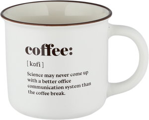Al Saif Gallery Porcelain Mug, 350 ml, with a brown rim - White product image 2