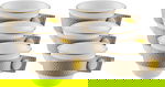 طقم فناجين قهوة سعودية السيف غاليري، بورسلان، حزام جلد ذهبي، 6 قطع - أبيض product image 1