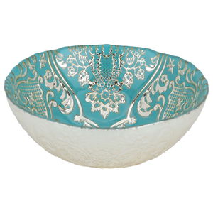 زبدية تقديم زجاج السيف غاليري، 13x13x4.8 سم - تركوازي product image