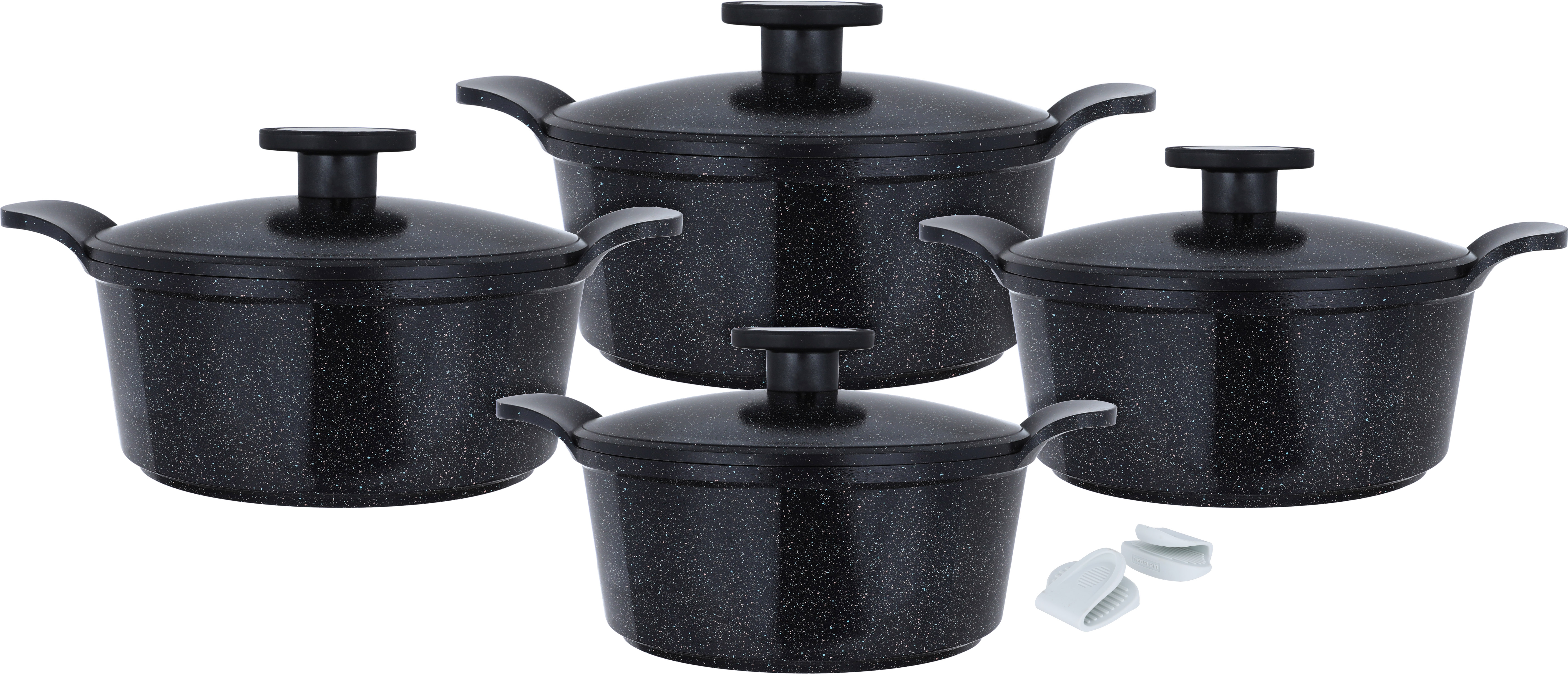 Neoflam Extrema Granite Cookware Set, 8 Pieces - Black product image 1