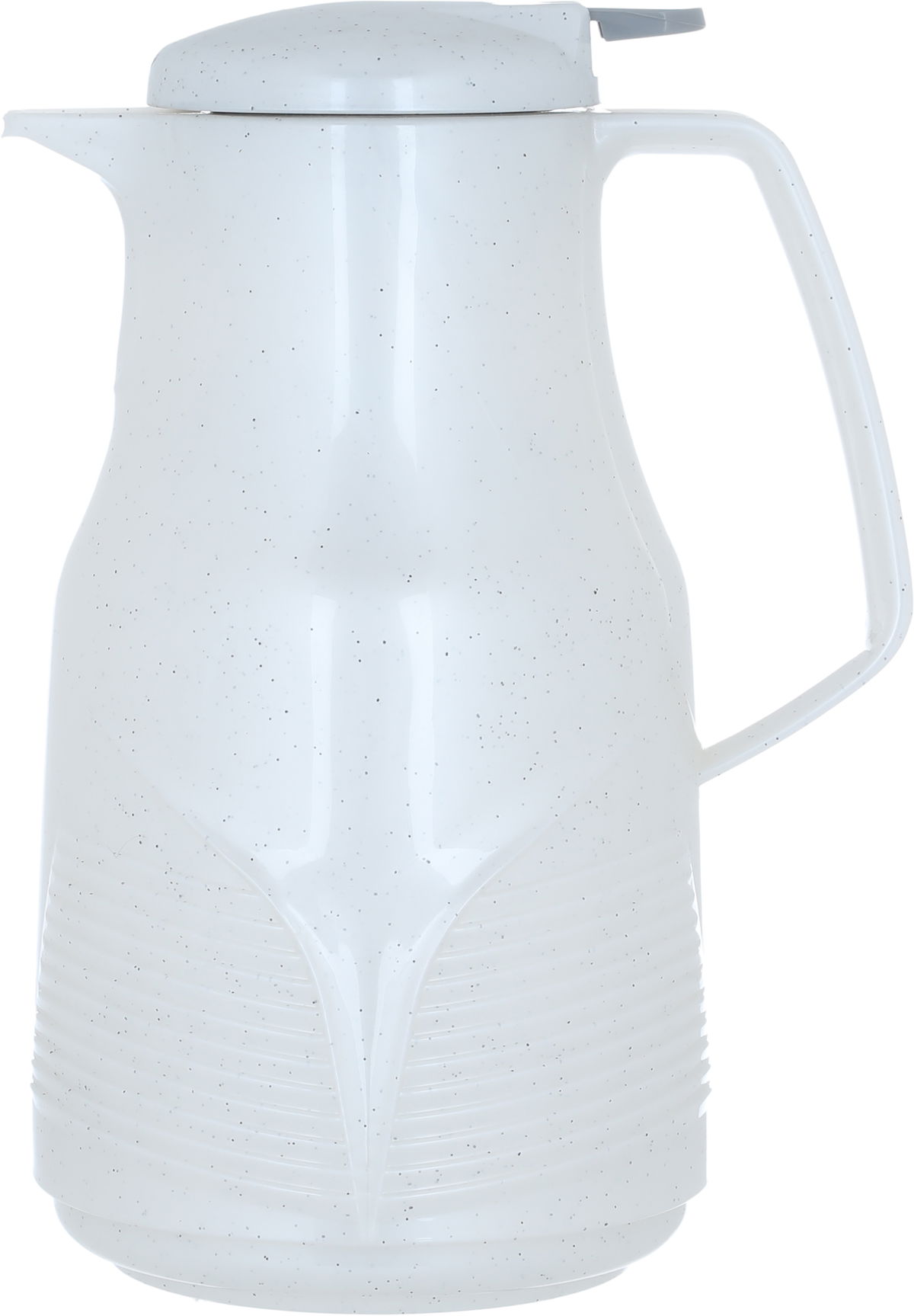 Al-Rhine thermos, 1 liter, compressor, thermal glass inner container, plastic outer shell - white product image