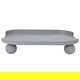 صحن تقديم استيل بأرجل دائرية، 35×25×7 سم، وسط - رمادي فاتح product image 1