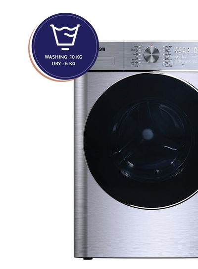Arrow RO-10FWMS Automatic Washing Machine, 10 kg, Drying Capacity 6 kg, 1400 RPM, Front Loading, Inverter - Silver product image 3