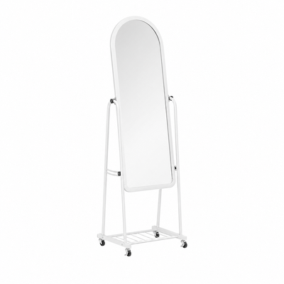 مراية ستاند زجاج، 160×40 سم، ستاند معدن - ابيض product image 2