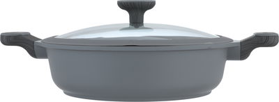 طقم قدور جرانيت وألمنيوم بغطاء زجاج روبوست، 9 قطع - رمادي غامق product image 5