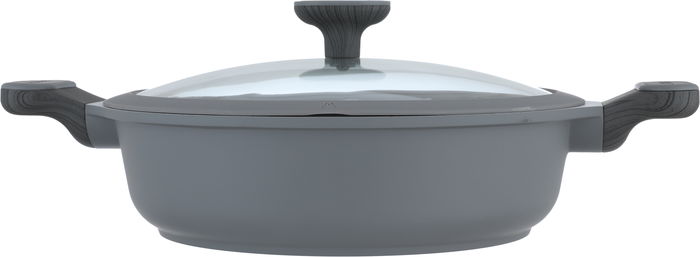 طقم قدور جرانيت وألمنيوم بغطاء زجاج روبوست، 9 قطع - رمادي غامق product image 5