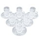 Al Saif Gallery glass jars and saucer set, 12 pieces,100 ml, engraved white - Clear product image 1