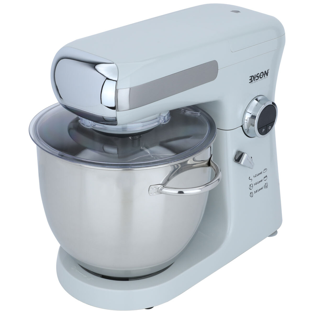 عجانة كهربائية 4×1 استيل إديسون، 2000 واط، 10 لتر، 8 سرعات، FM162 - رمادي product image 7