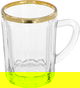 Alsaif Plus Glass Tea Cup Set, 88 ml, 6 Pieces - Clear Gold product image 2
