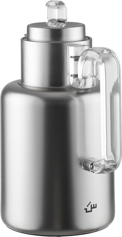 Al Saif Gallery Ronaq Thermos Set, 21 Pieces, 1/0.5 Liter, Teas with Saucers, Coffee Cups, Tray, Transparent Handle - Silver product image 5