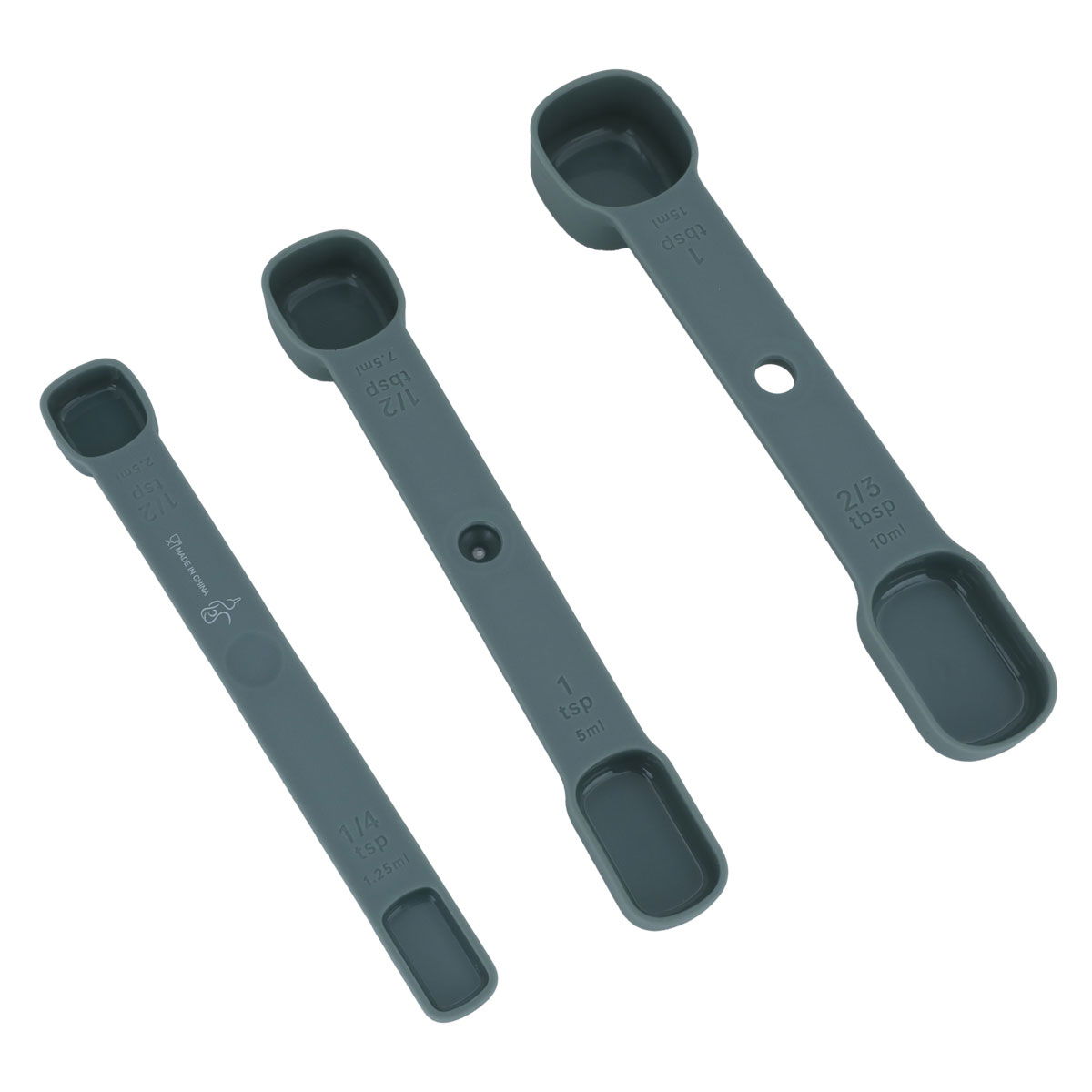 طقم ملاعق قياس بلاستيك السيف غاليري، 3 قطع - رمادي product image 2
