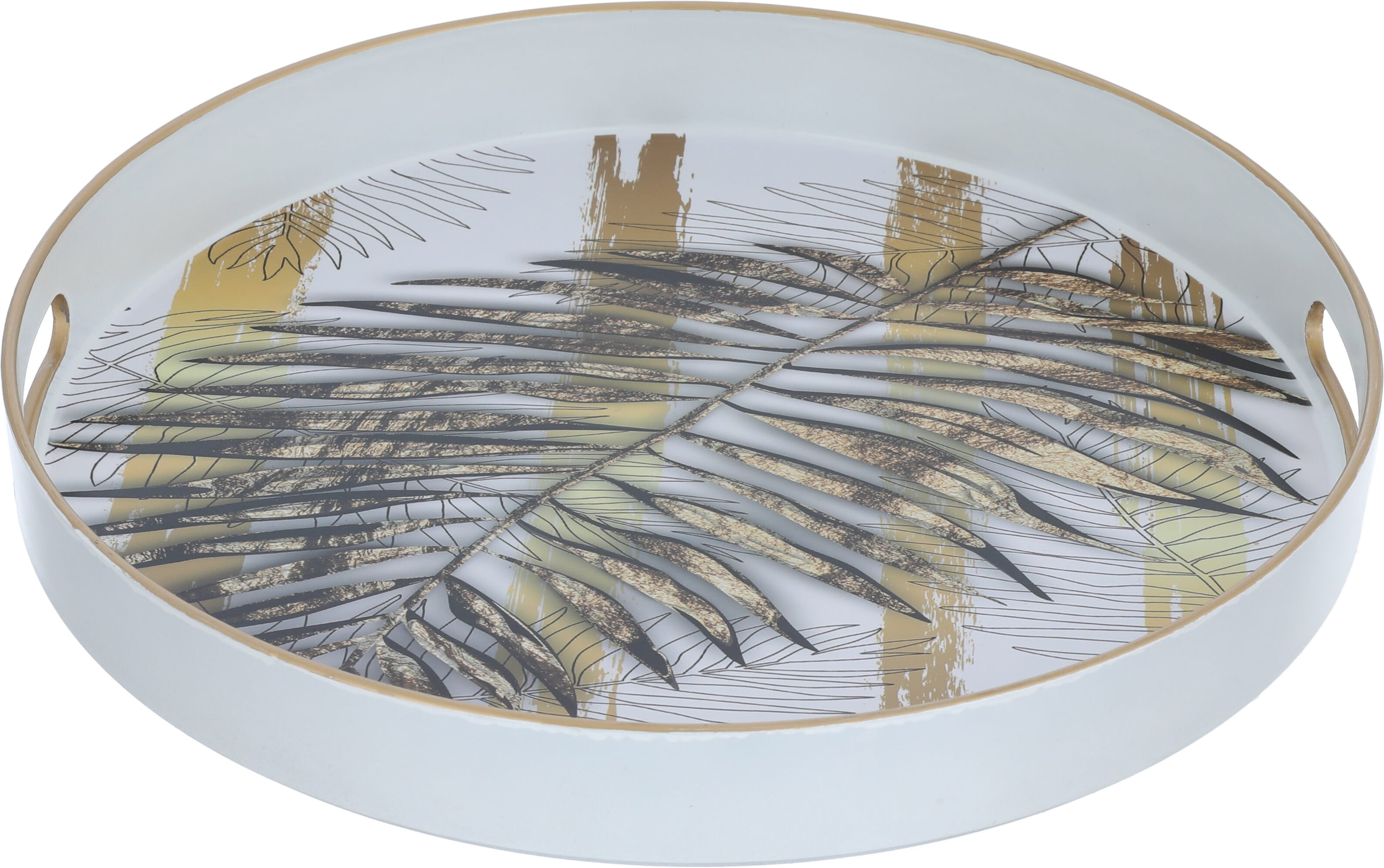 طوفرية تقديم دائري فايبرك السيف غاليري، 33×33×4.3 سم  - متعدد الألوان product image