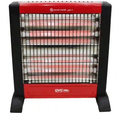 Gvc Pro Gvcht-1209 Electric Heater, 1000 Watt, 4 Candles, 2 Heating Levels - Red product image 1