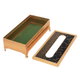 Al Saif Gallery Basket with Tissue Box, Steel, 22x22x29 / 26x13x8 cm - Black / Gold product image 3
