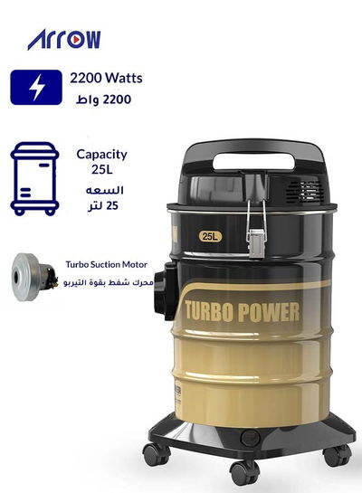 مكنسة برميل ارو، بقوة 2200 واط، 25 لتر، RO-25VSY - اسود ذهبي product image 2