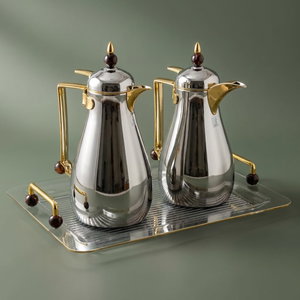 طقم ترامس كريستال السيف غاليري، 1/0.7 لتر، طوفرية، حافظة داخلية زجاج حراري - فضي product image