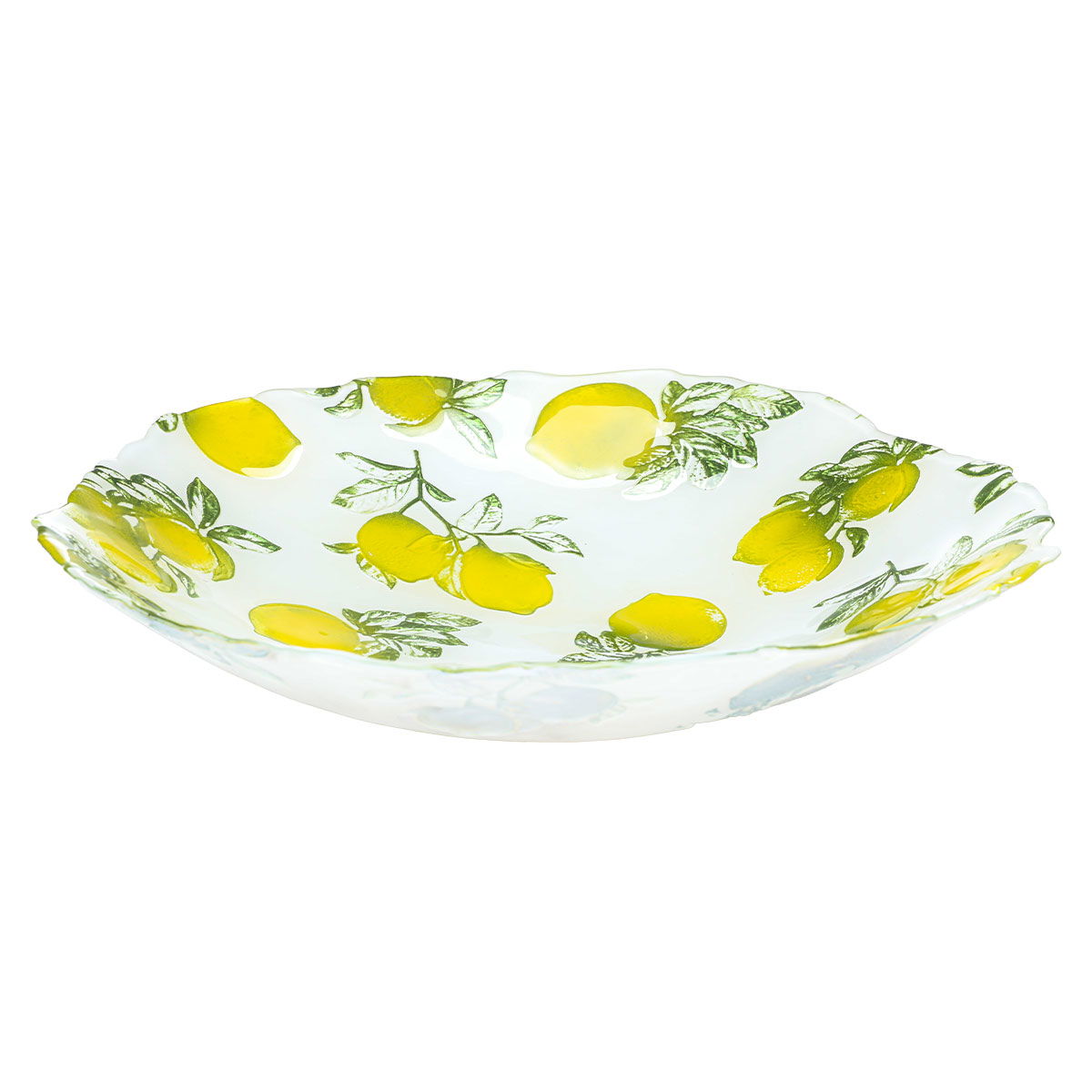 Al Saif Gallery Glass Serving Plate, 40X40X5 Cm - Green Yellow product image