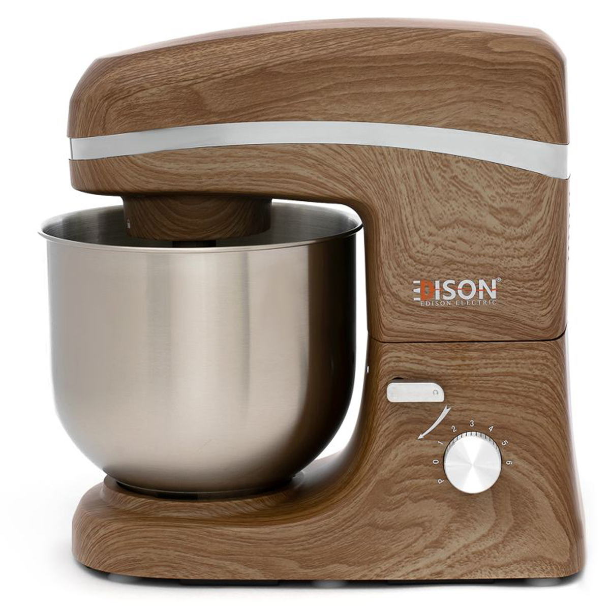 Edison Basic Plus Electric Stand Mixer, 1000 Watt, 6.5 Liter - Wooden product image 1