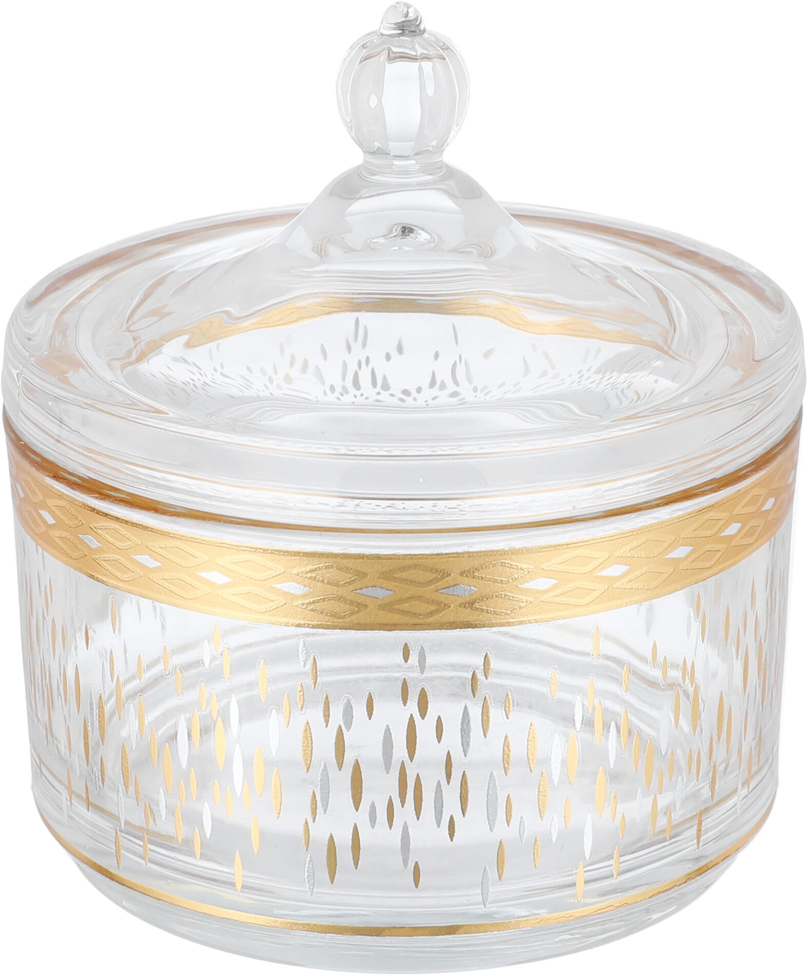 Max Glass Tea and Coffee Serving Set, 26 Pieces, Gold Embossed - Transparent product image 3
