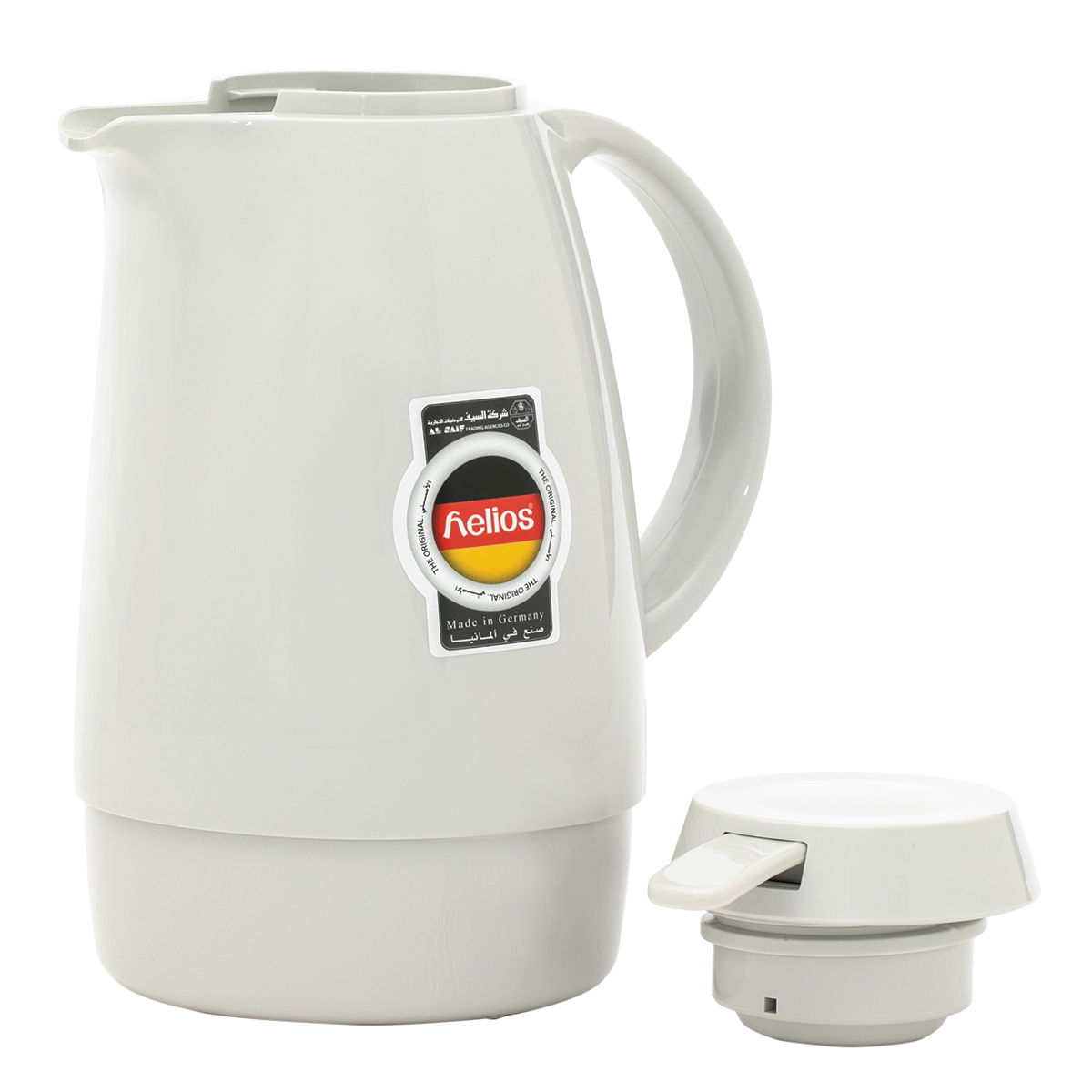 Helios thermos, 0.6 liters, thermal glass inner container, plastic outer shell - gray product image 2