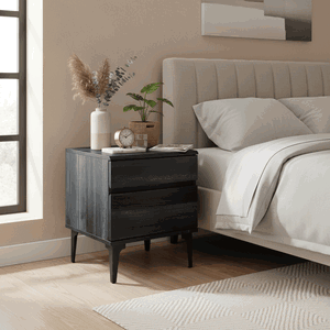 كومدينه خشب ام دي اف، 48×40×40 سم، 2 درج - اسود product image 2