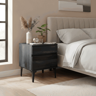 كومدينه خشب ام دي اف، 48×40×40 سم، 2 درج - اسود product image 2