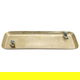 Al Saif Gallery Steel Sweet Serving Plate, 4×15×37 cm, Rectangle - Gold product image 1