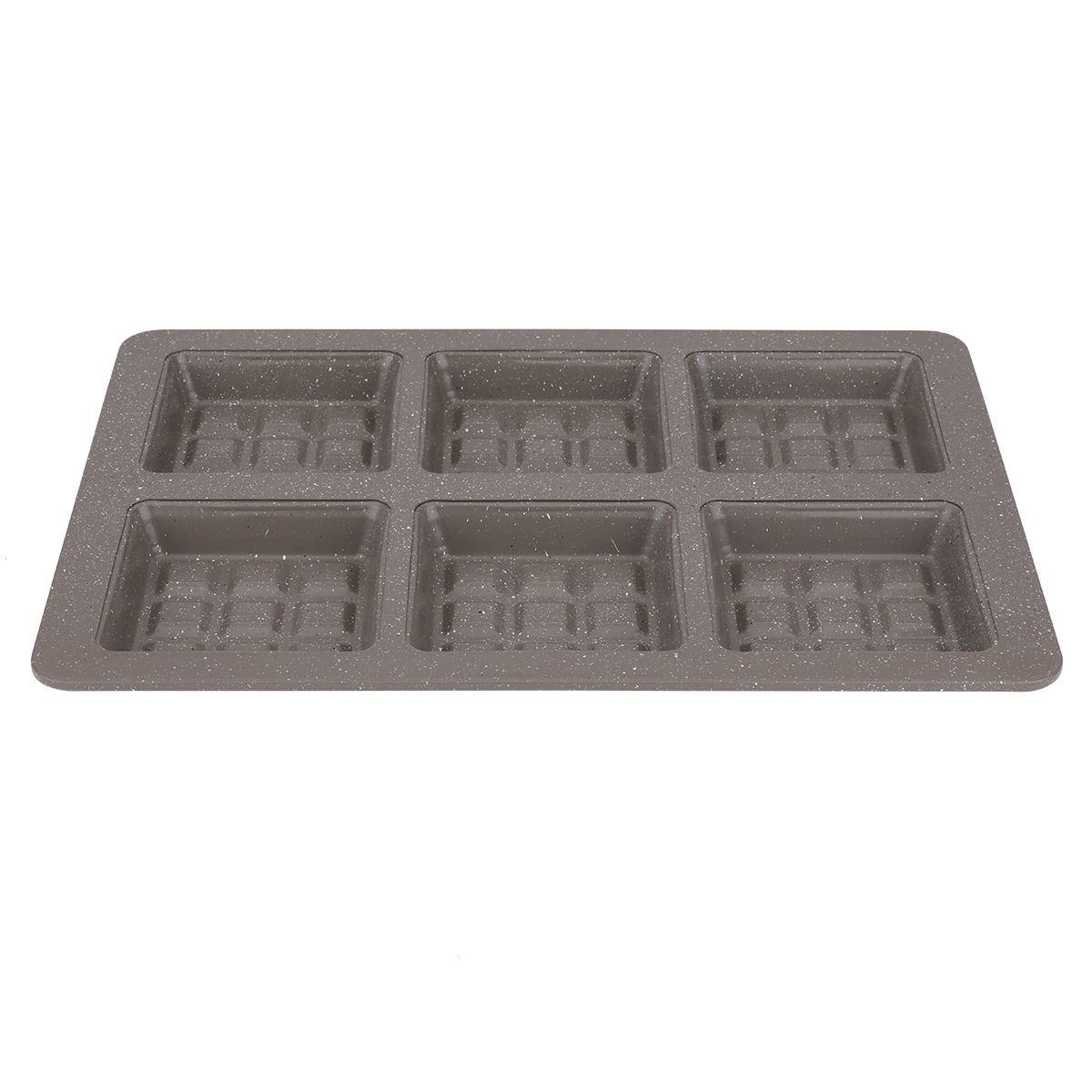 Granite Bake Chef Mold, Rectangle, 2.5 x 28.3 x 40.5 cm, 6 Eyes - Brown product image