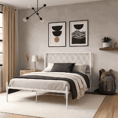 سرير حديد دبل، 100×180×200 سم - ابيض product image 3