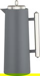 ترمس لين جلوري، 1 لتر،حافظة داخلية زجاج، ضغاط، يد نيكل مطفي - رمادي غامق product image 1
