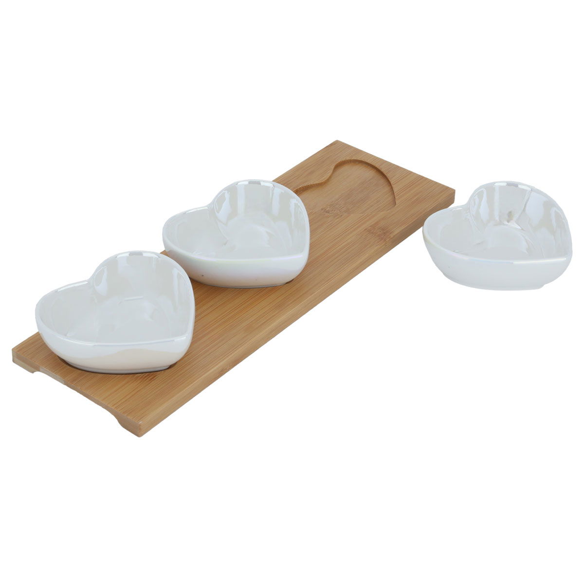 Al Saif Gallery porcelain yogurt set, heart shape - white product image 2