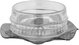 Al Saif Gallery Glass Serving Bowl, 13/9 cm, 2 pieces, Metal Base - Clear Silver product image 2