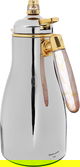 Al Saif Gallery Maimouna Steel thermos Set, 1 Liter, 2 Pieces - Silver product image 5
