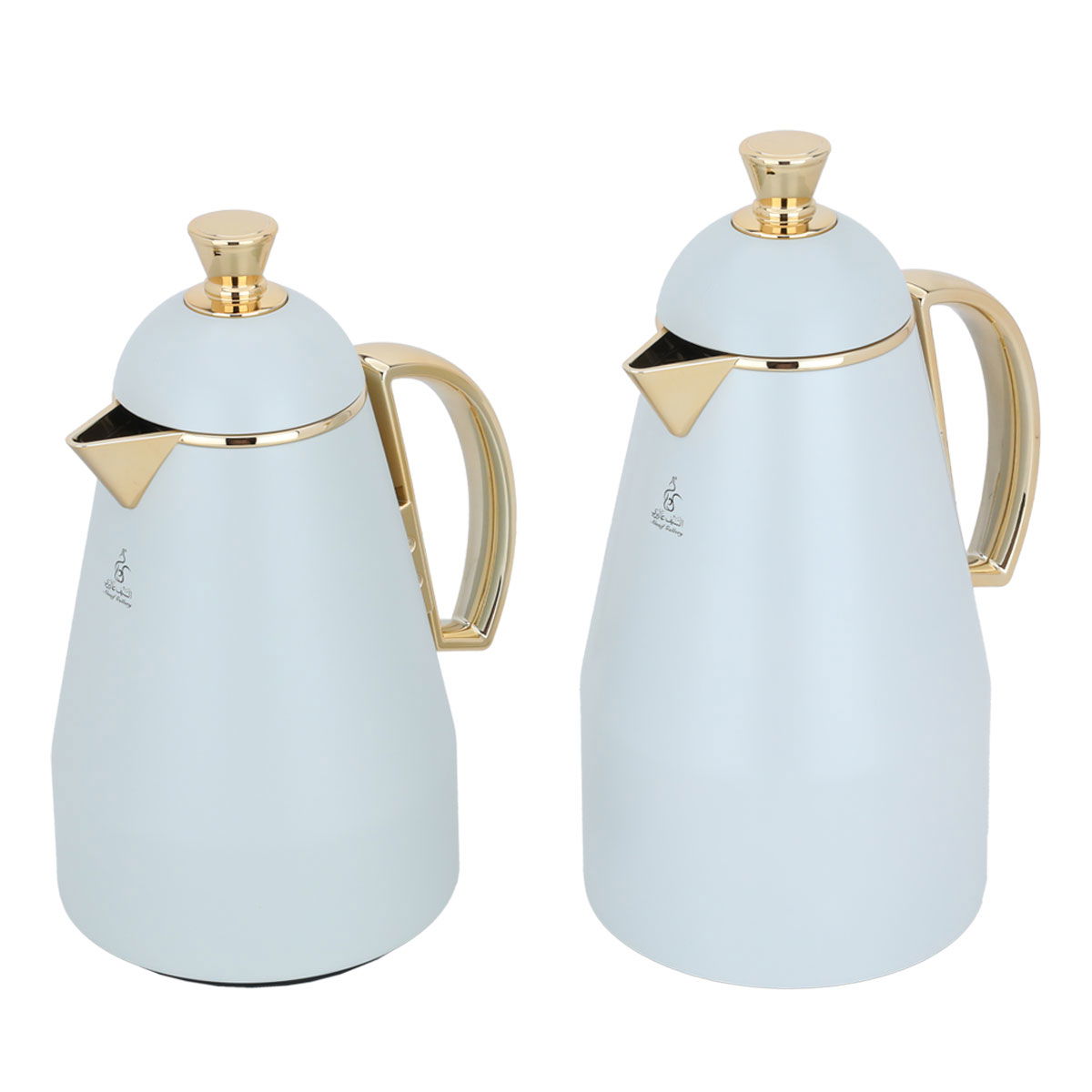 Al Saif Gallery Ruwayda thermos set, 1 liter, thermal glass inner container, steel outer shell - white product image 2