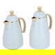 Al Saif Gallery Ruwayda thermos set, 1 liter, thermal glass inner container, steel outer shell - white product image 2