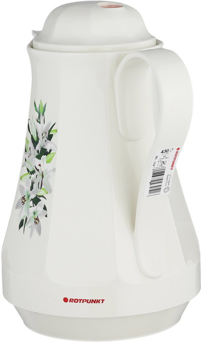 Rotpunkt 430 Thermos, 1 Liter, Glass Inner Container, Plastic Outer Body - Off White product image 3