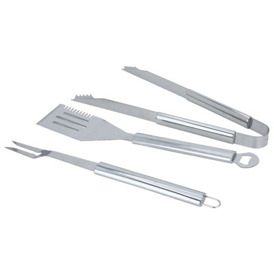Al Saif Gallery Stainless Steel Bbq Tools Set, 46X9.5 / 45.3 / 45X7 Cm, 3 Pieces - Silver product image 2