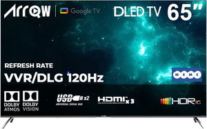 ARRQW RO-65LCS120 65-inch Frameless Smart TV, 4K UHD, DLED, with Google Play - Black product image